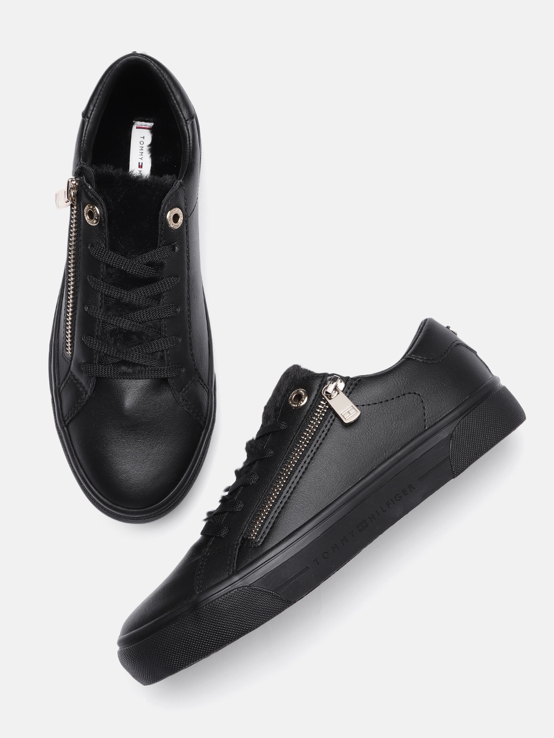 Tommy Hilfiger Women Black Solid WARMLINED Sneakers