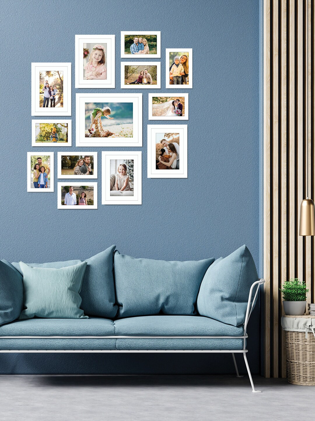RANDOM Set Of 13 White Individual Photo Frames