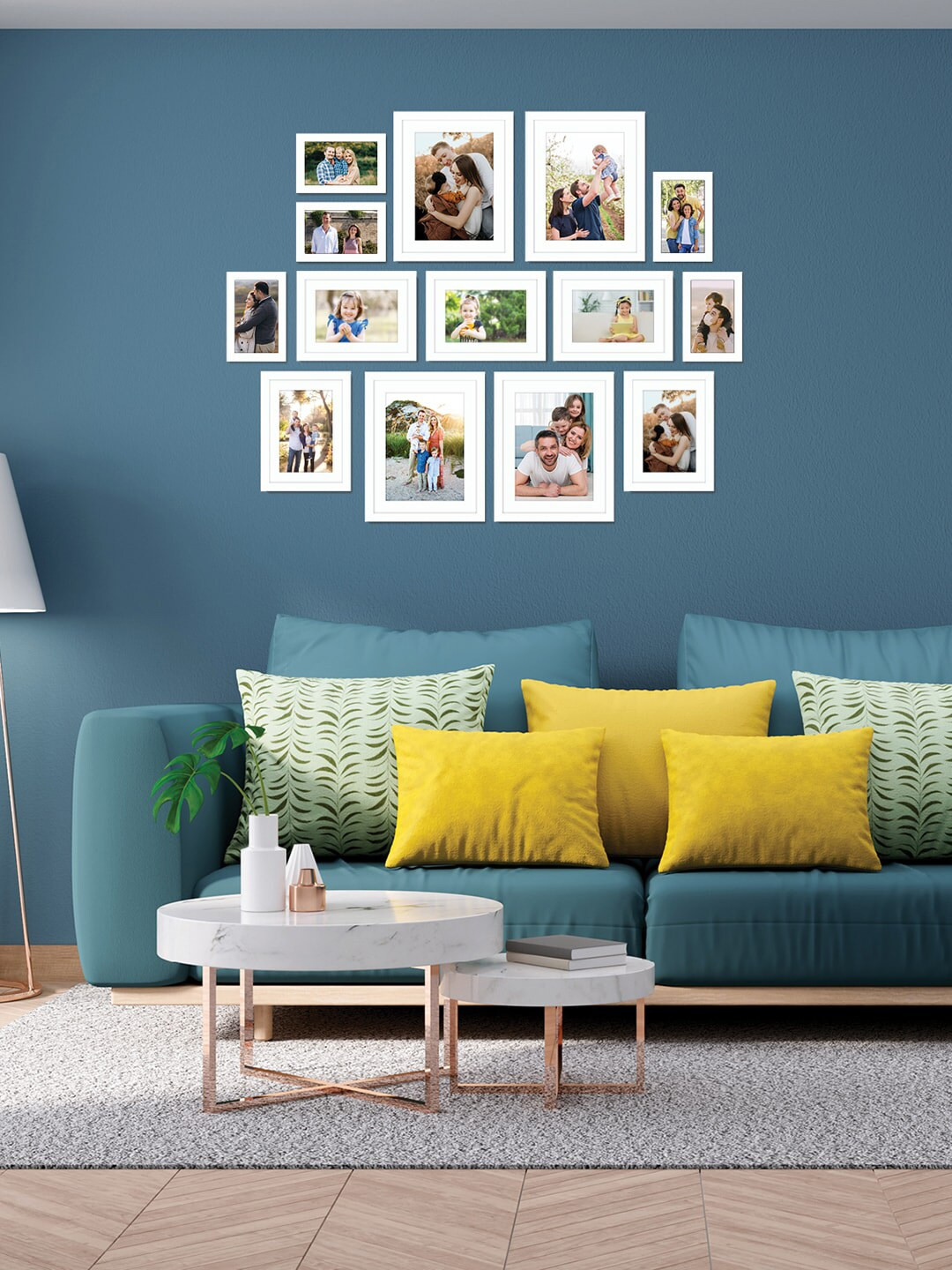 RANDOM Set Of 14 White Individual Photo Frames