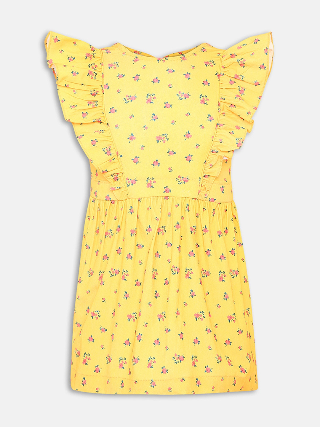 Oxolloxo Yellow Floral Satin Dress