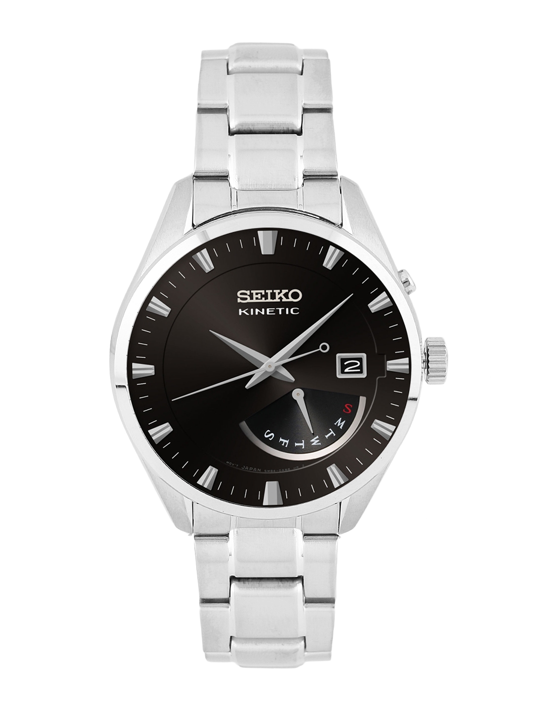 Buy SEIKO Kinetic Men Black Analogue Watch SRN045P1 - Watches for Men  1464723 | Myntra