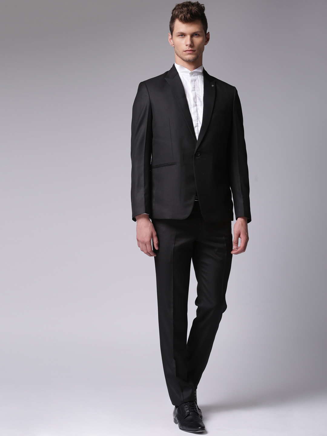 Buy True Blue Men Black Single Breasted Regular Fit Formal Suit - Suits for  Men 1465069 | Myntra