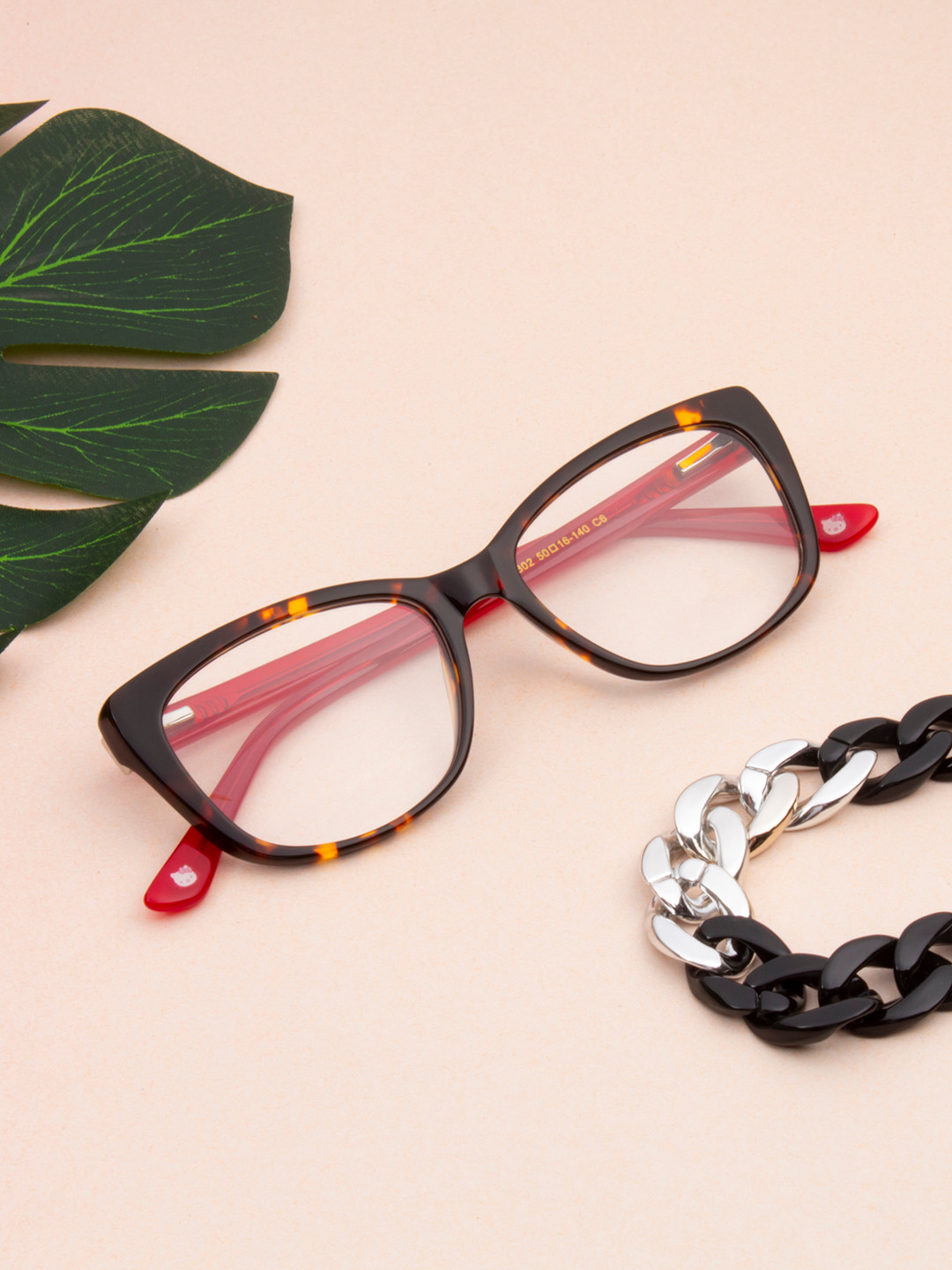 Ted Smith Women Red Full Rim Cateye Frames Eyeglasses