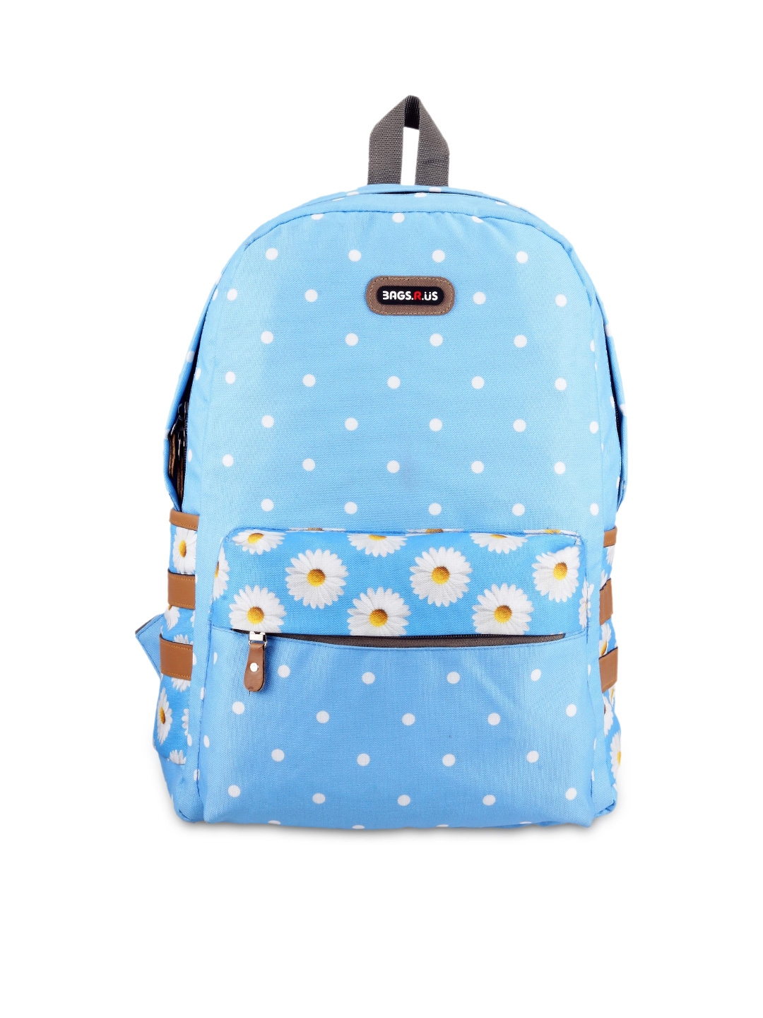 blue polka dot backpack