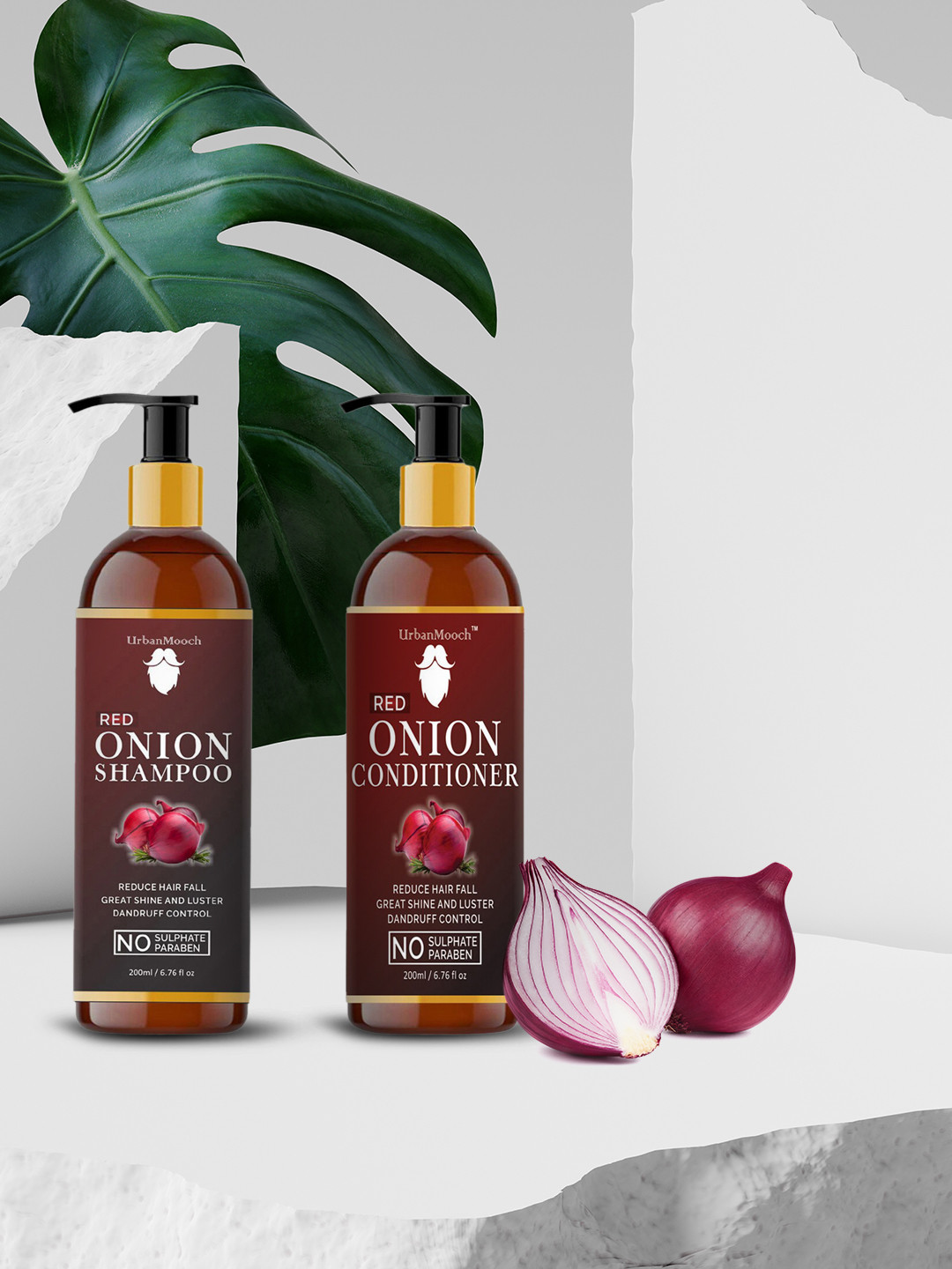 UrbanMooch Men Set of Onion Hair Shampoo & Conditioner 400 ml