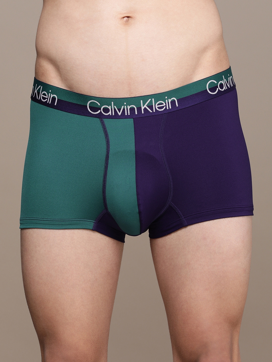 Buy Calvin Klein Underwear Men Navy Elasticized Waistband Solid Trunks 