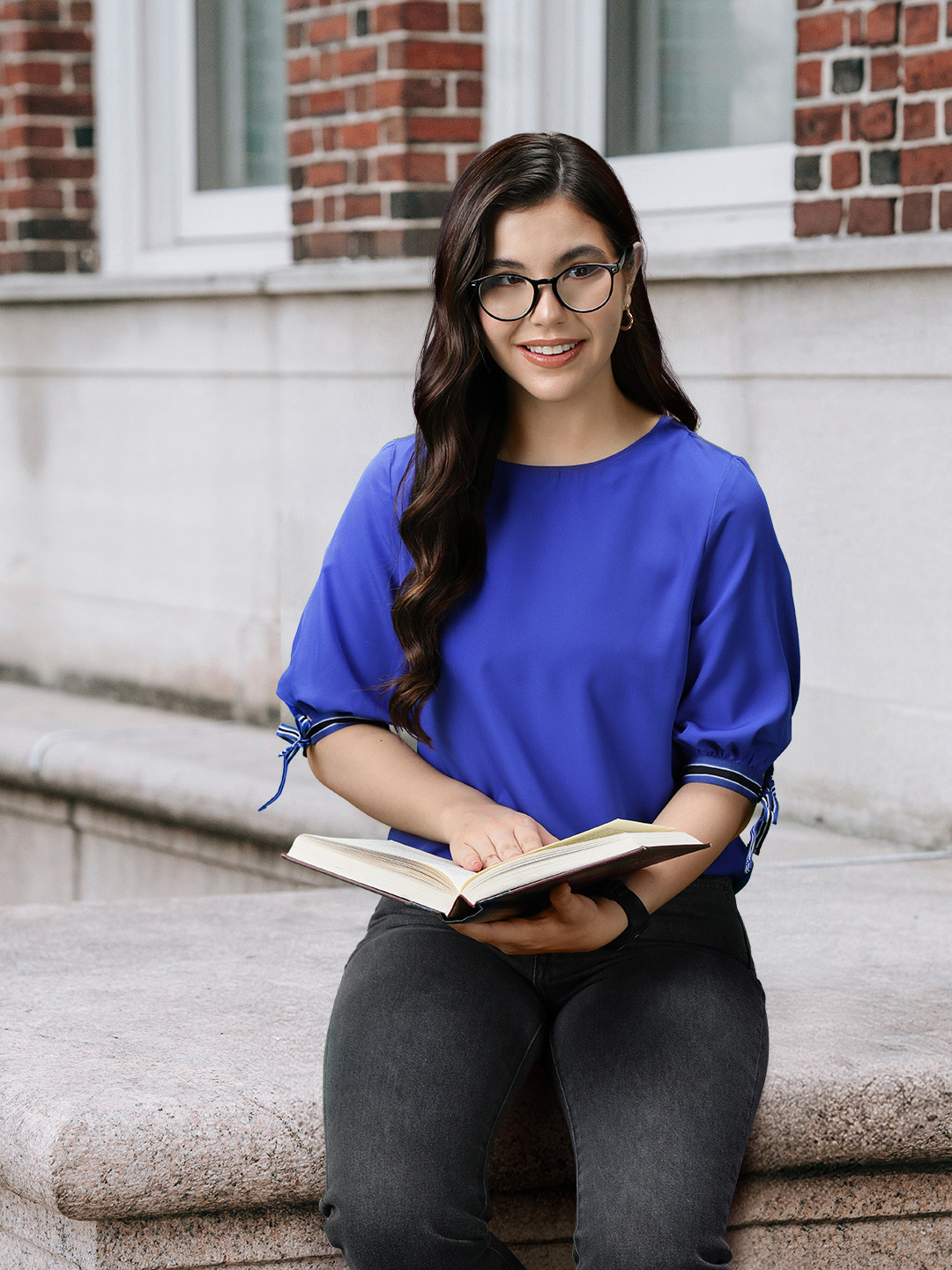 Harvard Blue Solid Top