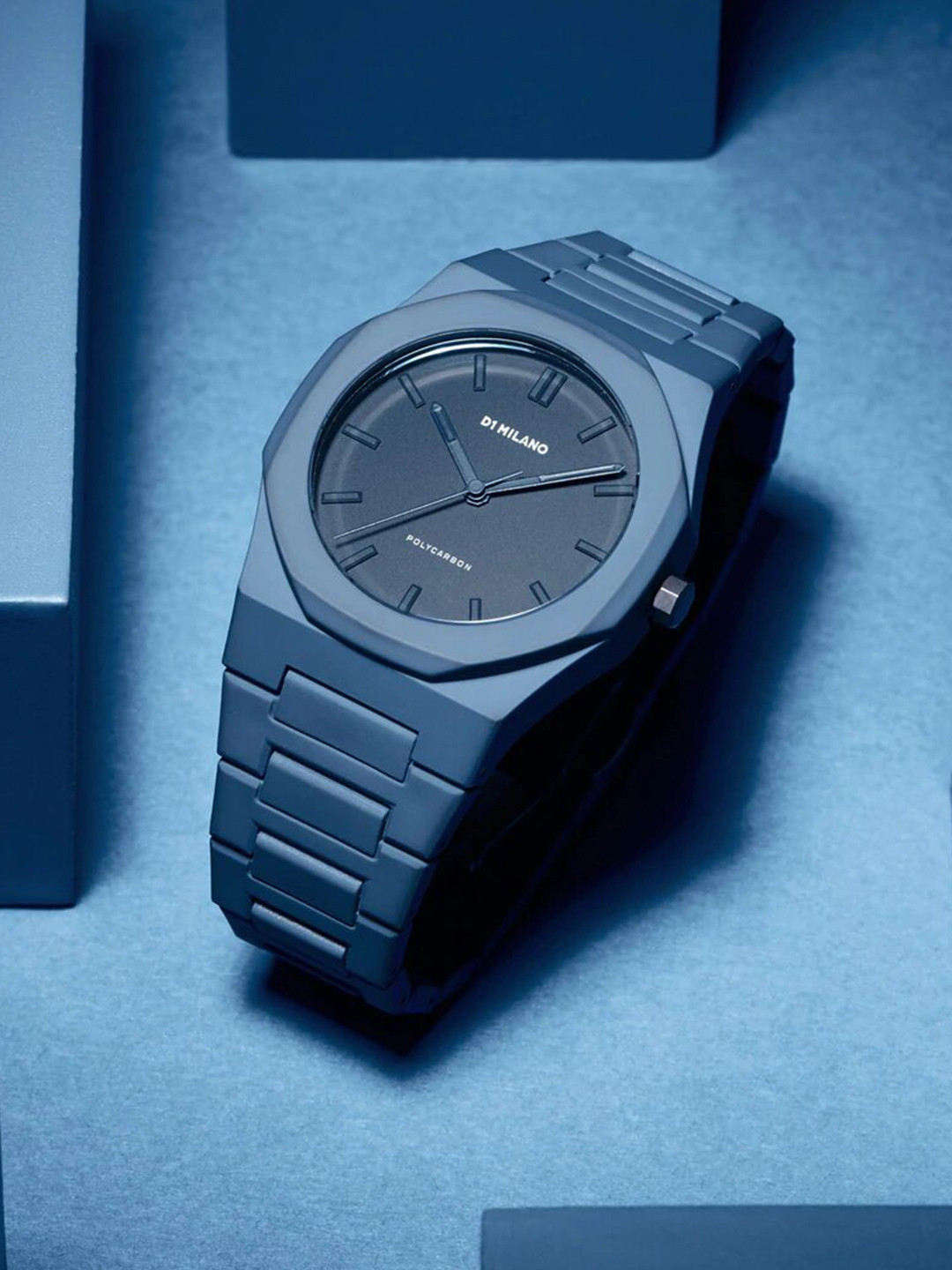 D1 Milano Men Navy Blue Dial Polycarbonate Strap Analogue Watch PCBJ21