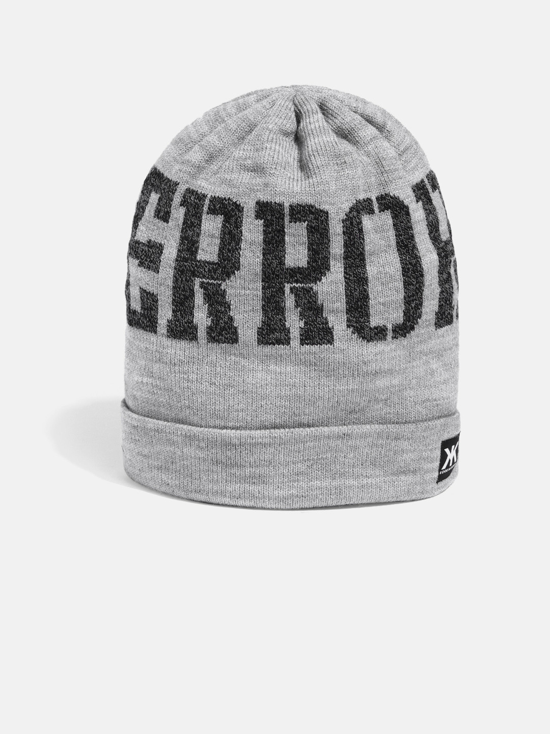 Kook N Keech Unisex Grey Self-Design Beanie