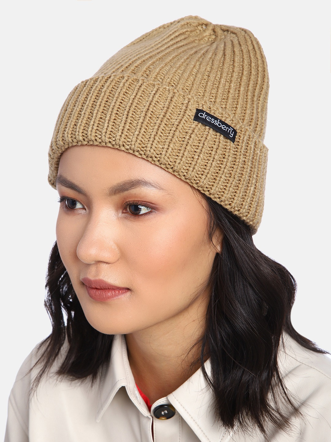DressBerry Women Beige Beanie