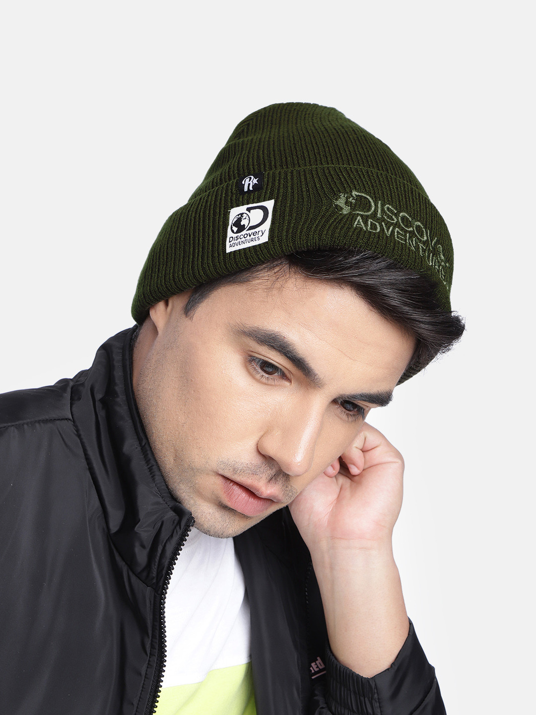 Roadster x Discovery Adventures Unisex Olive Solid Beanie
