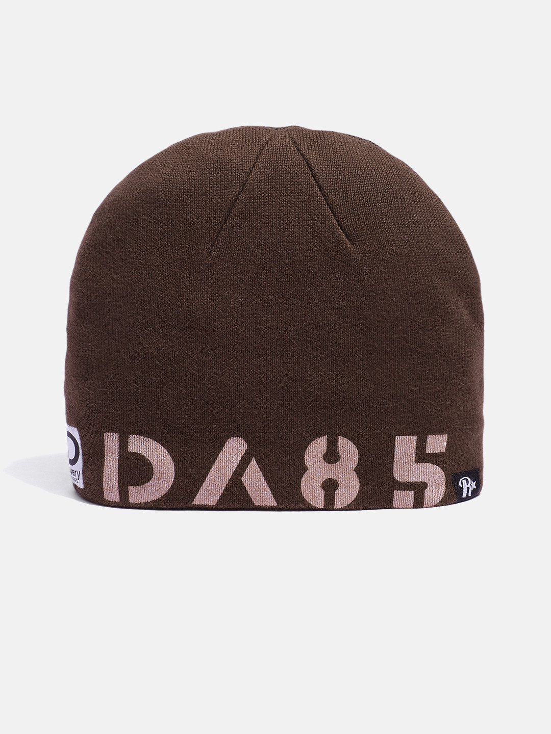 Roadster x Discovery Adventures Unisex Brown Self Design Acrylic Beanie