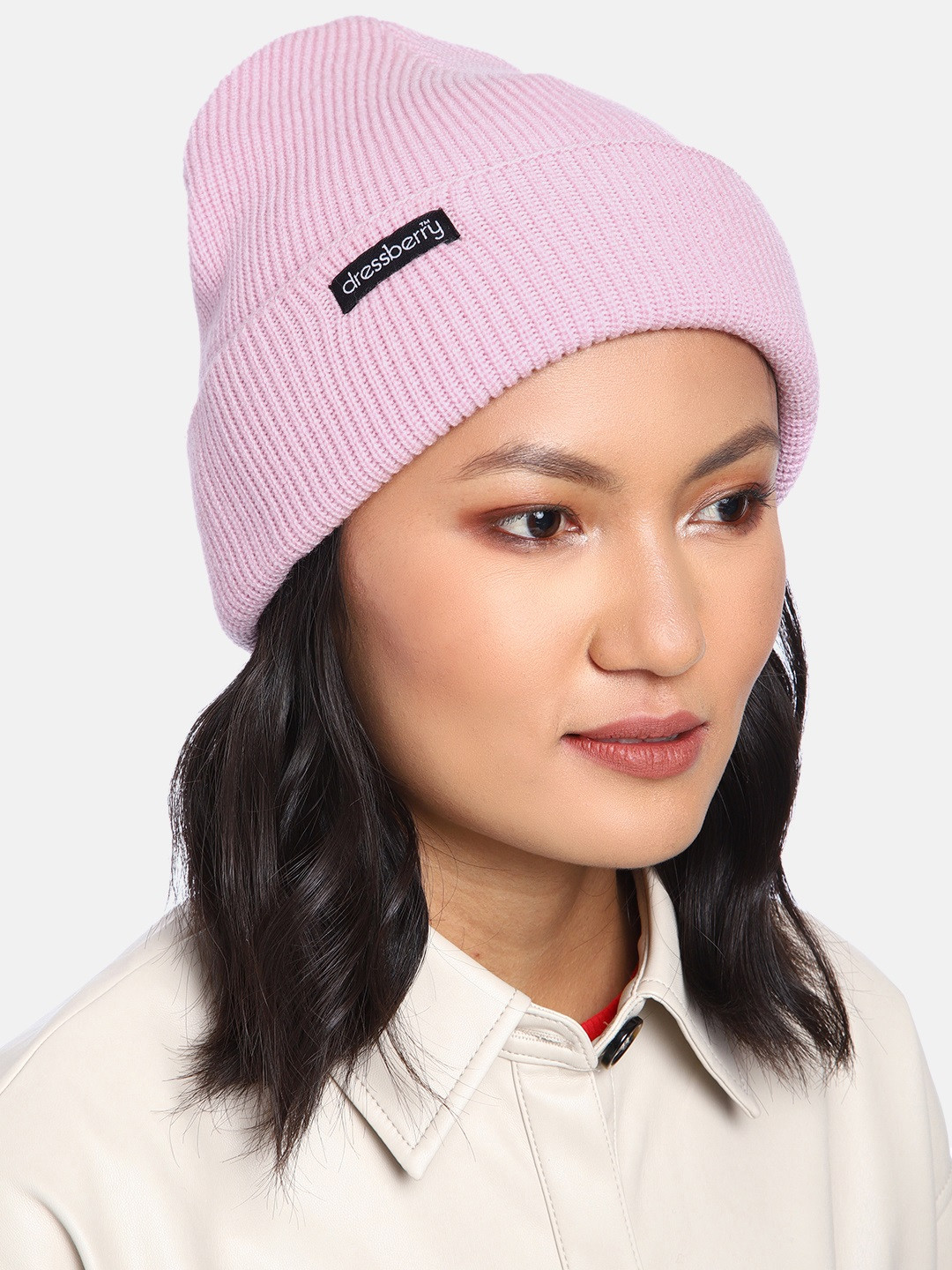 DressBerry Women Pink Beanie