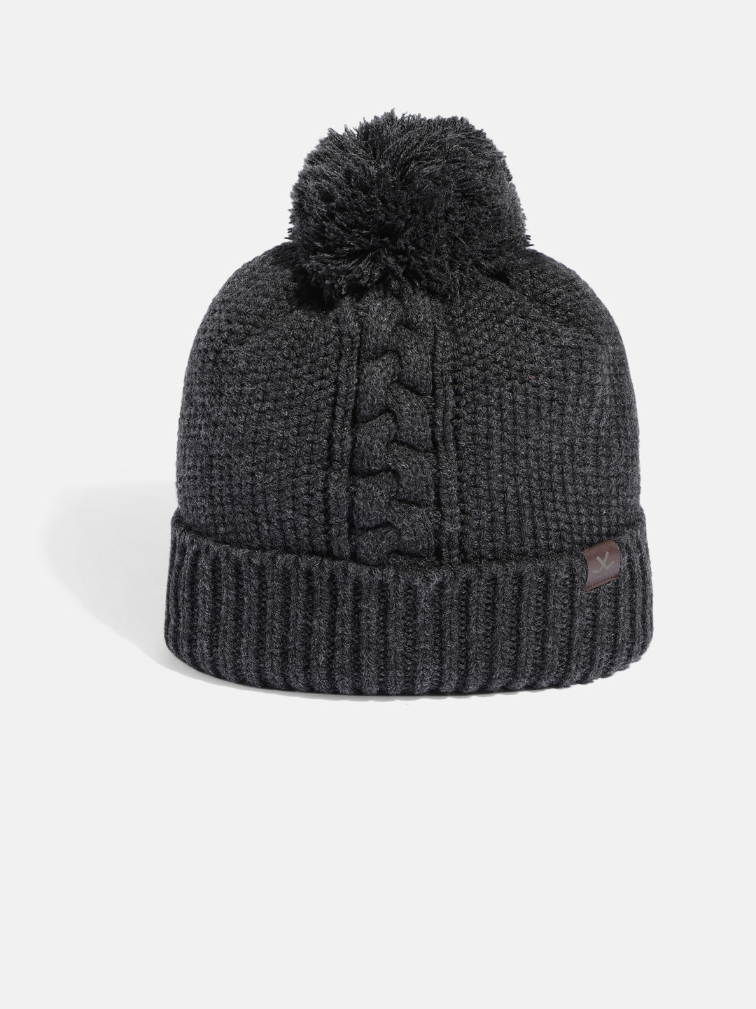 WROGN Unisex Charcoal Grey Woollen Beanie
