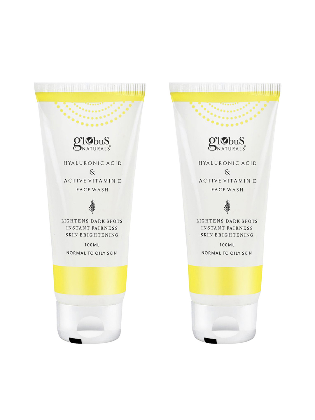 Globus naturals Set of 2 Vitamin C & Hyluronic Acid Face Wash 100 ml