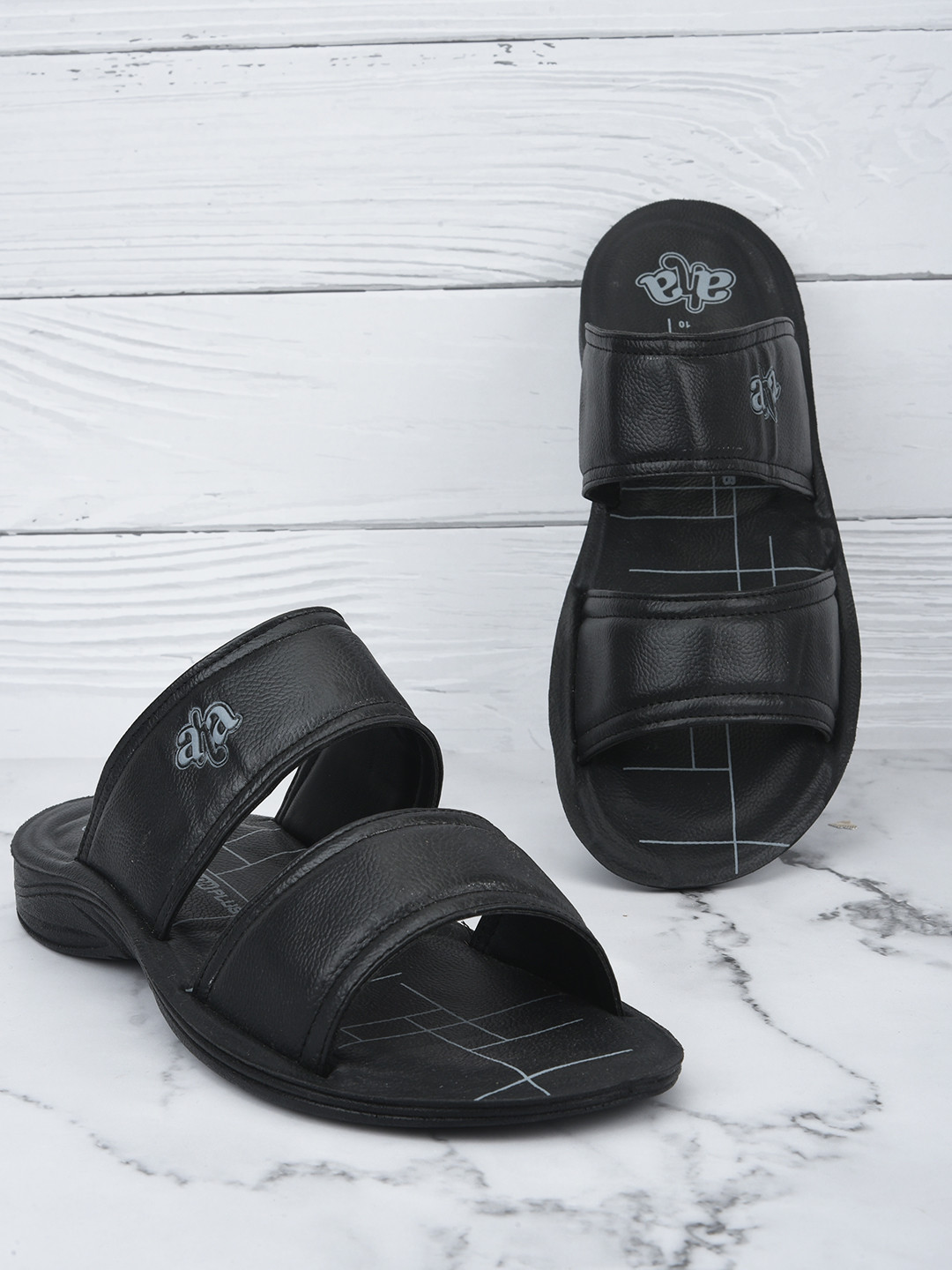 Liberty Men Black Comfort Sandals