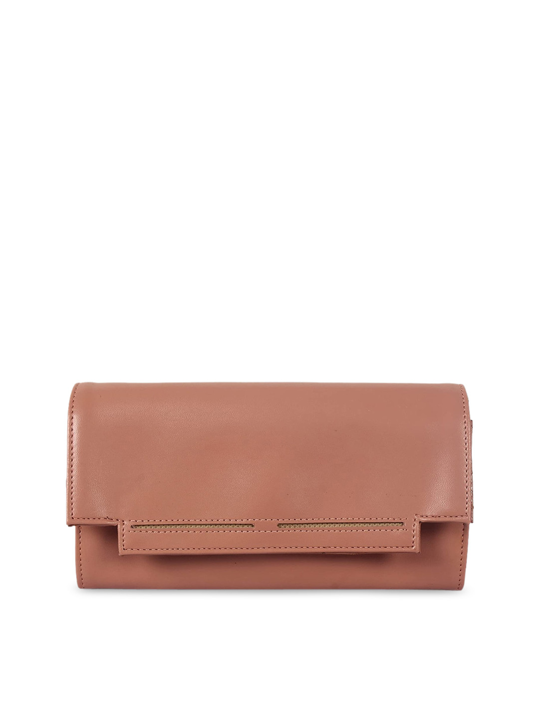 THE CLOWNFISH Laura Women Peach-Coloured Envelope Clutch