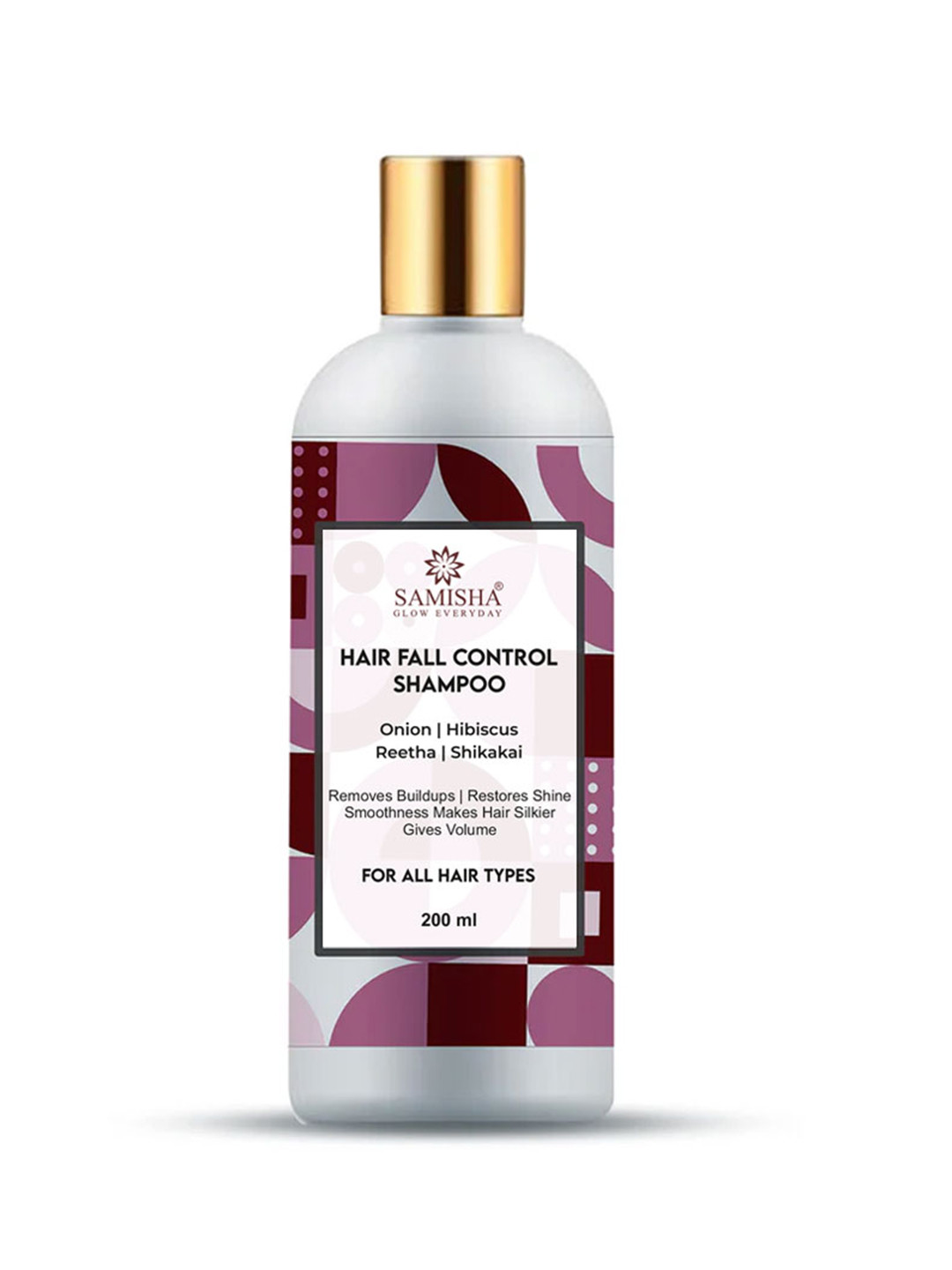 SAMISHA Organic Onion Shampoo - Hairfall Control, Dandruff Free - 200 ml