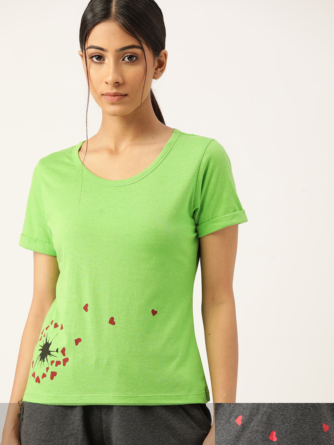 ETC Women Pack of 2 Printed Lounge T-shirts
