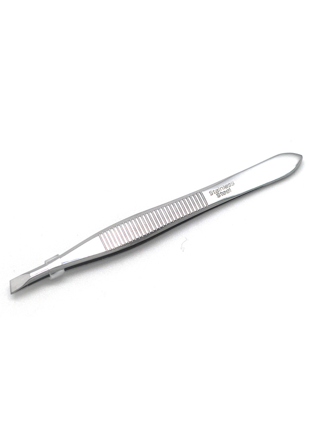 basicare Grey Textured Slant Tweezer