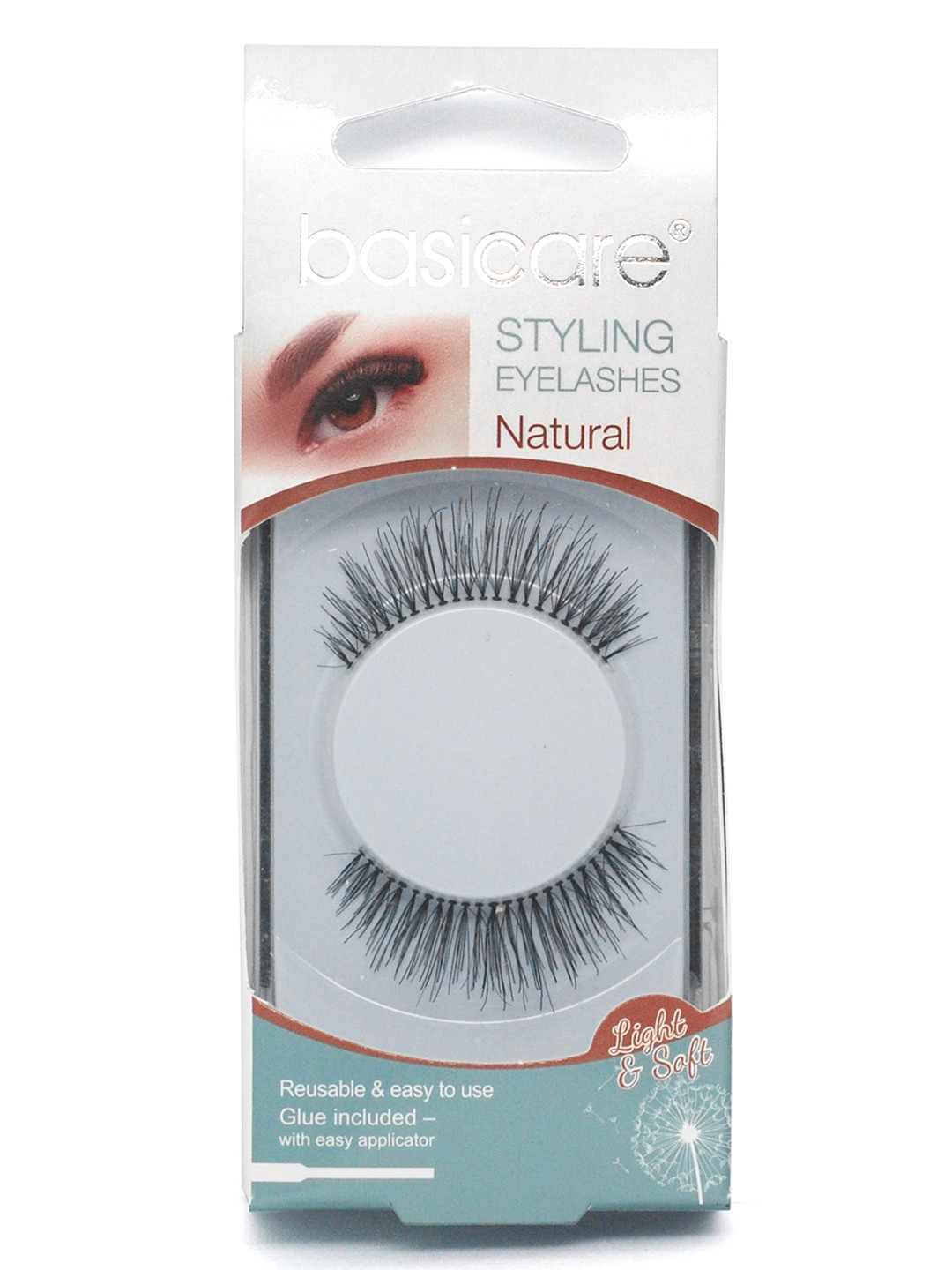 basicare Black Styling Eyelashes With Glue and Easy Applicator