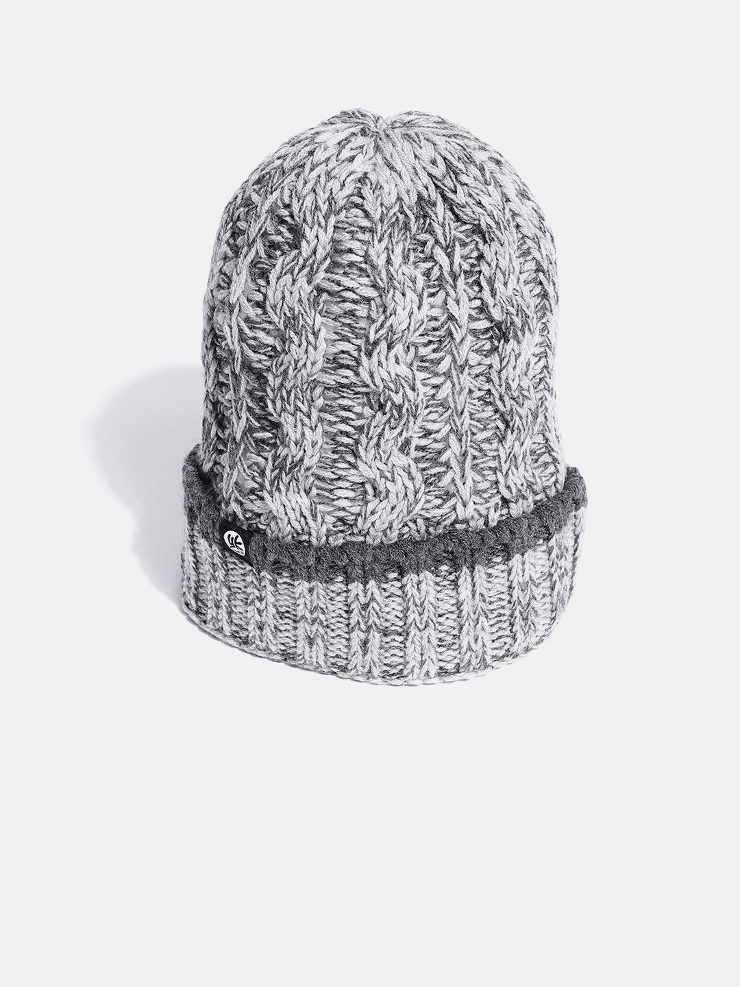 YK Kids Grey Woven Design Beanie