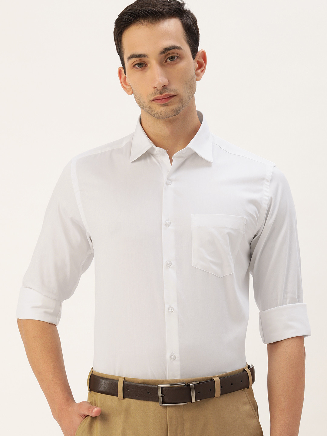 IVOC Men White Formal Shirt