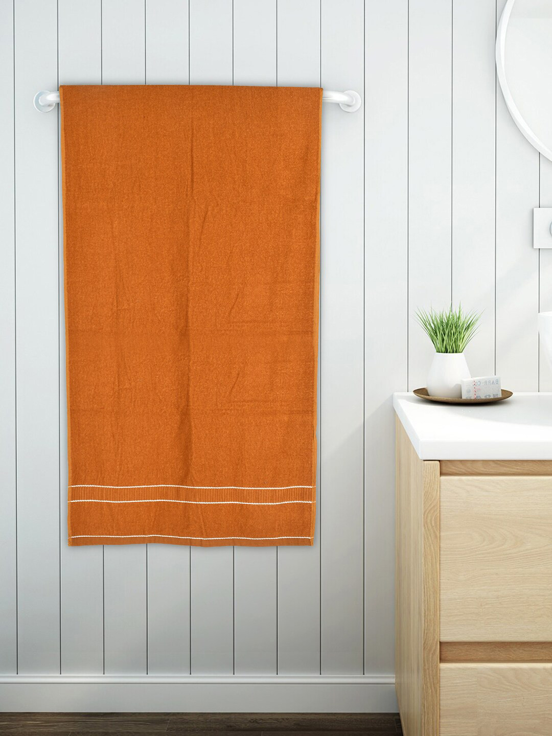 Kuber Industries Brown Solid 400 GSM Soft Cotton Bath Towel