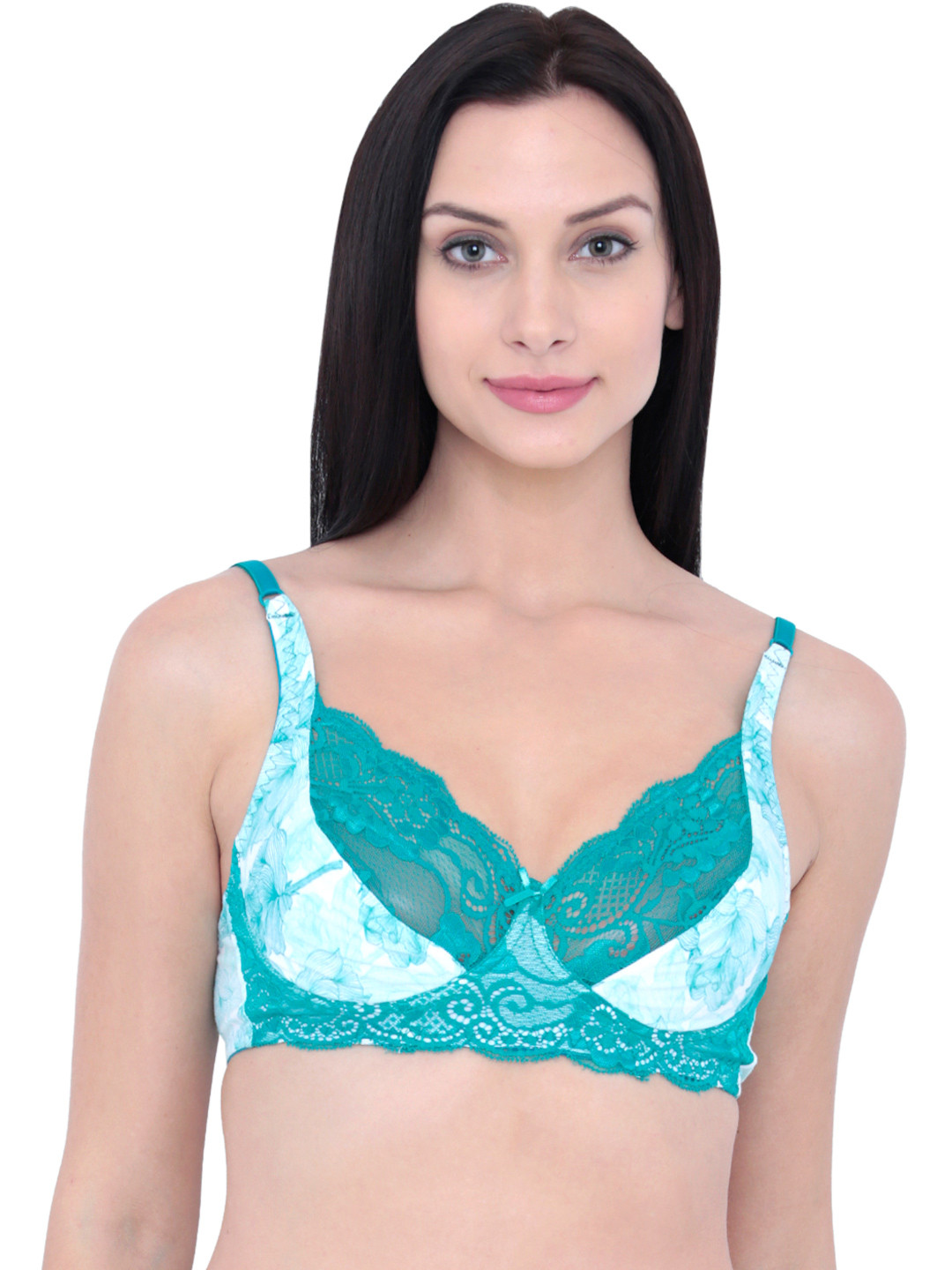 Inner Sense Green Floral Print Medium-Coverage Sustainable Bra ISB019B
