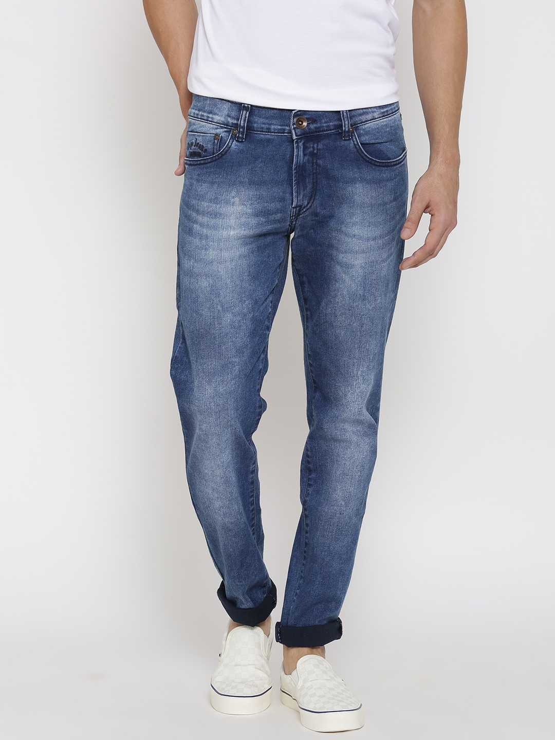 Buy Pepe Jeans Men Blue for Hatch Stretchable Jeans Regular | Clean Men 1475536 - Fit Look Low Myntra Rise Jeans
