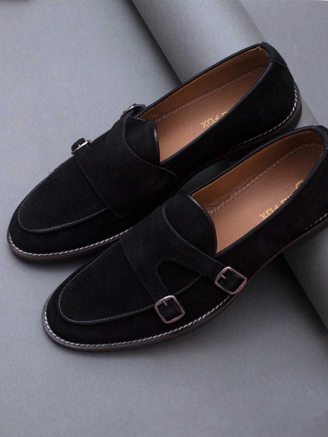 Big Fox Men Black Monk Loafers