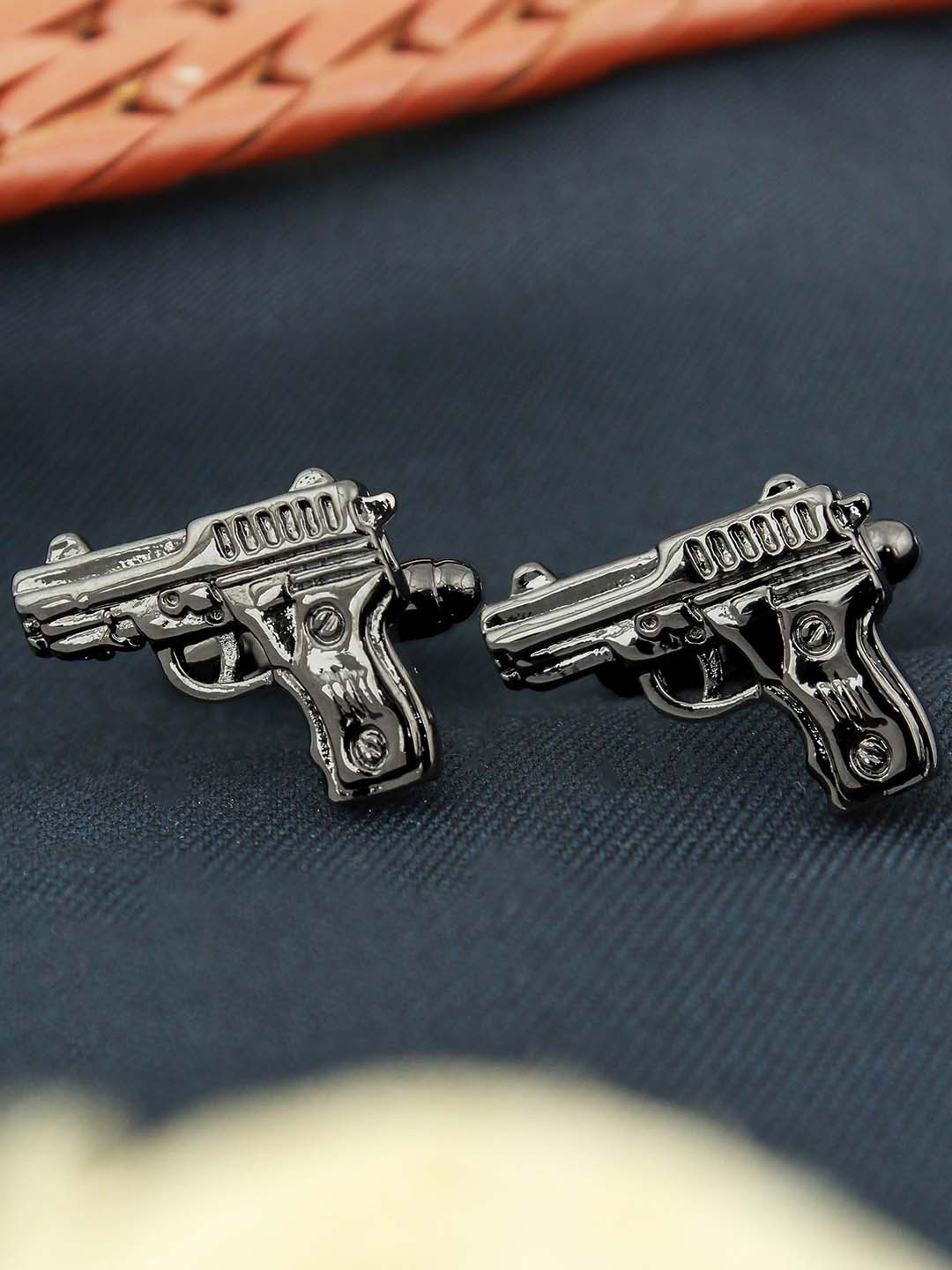 PELUCHE Men Grey Quirky Cufflink