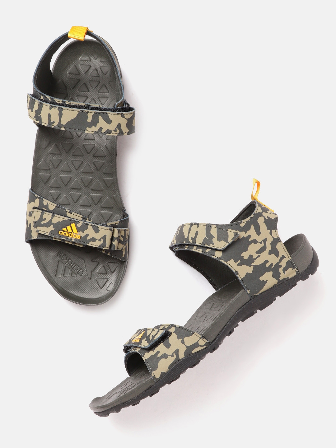 Buy ADIDAS Men Olive Green Black Nessar Adi Camouflage Print Sports Sandals Sandals for Men 14781418 Myntra