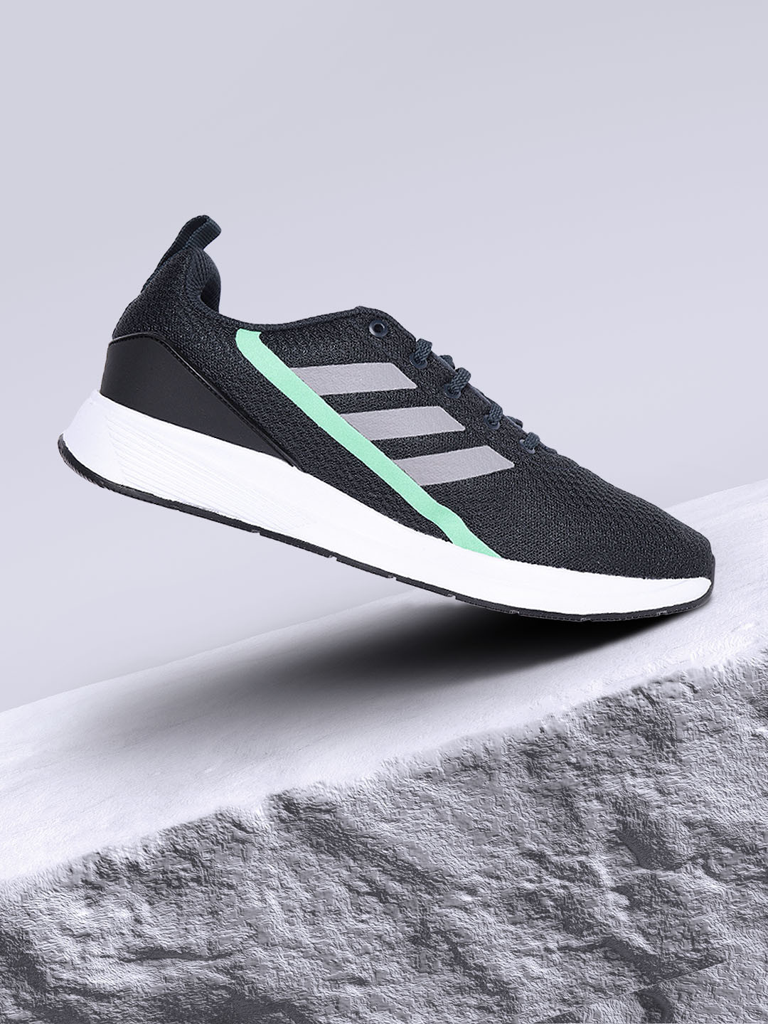 ADIDAS Men Green Woven Design Pictor Running Shoes