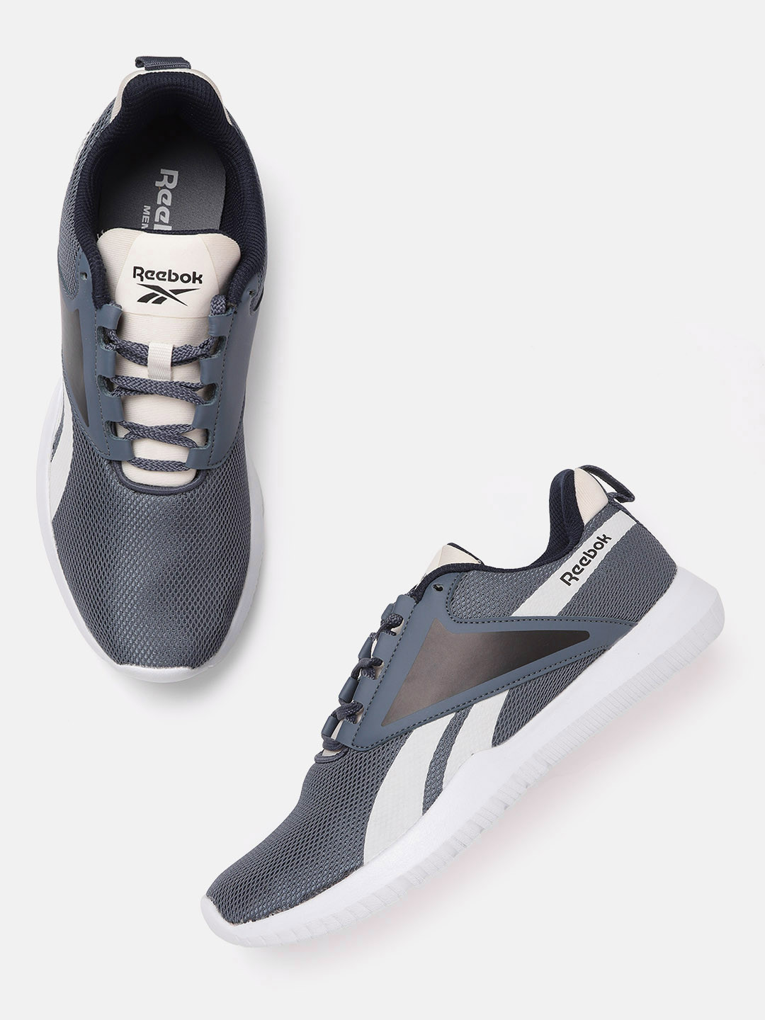 Reebok Men Teal Blue & White Evander Woven Design Running Shoes