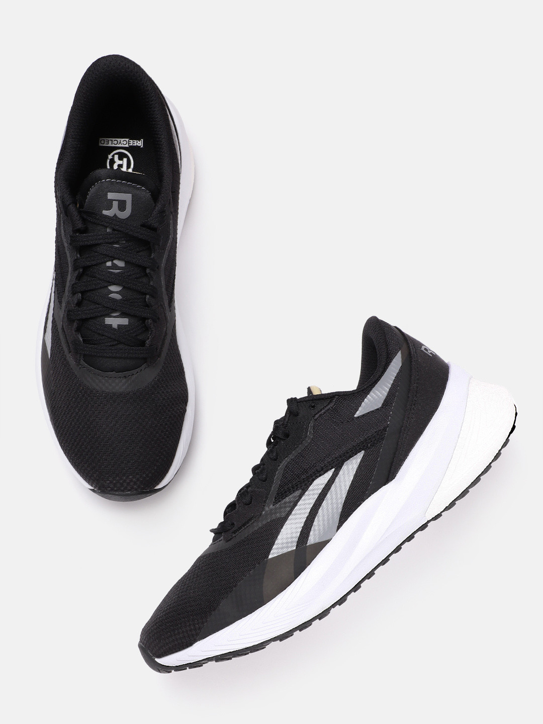 Reebok Men Black Woven Design Floatride Energy Streak Running Shoes