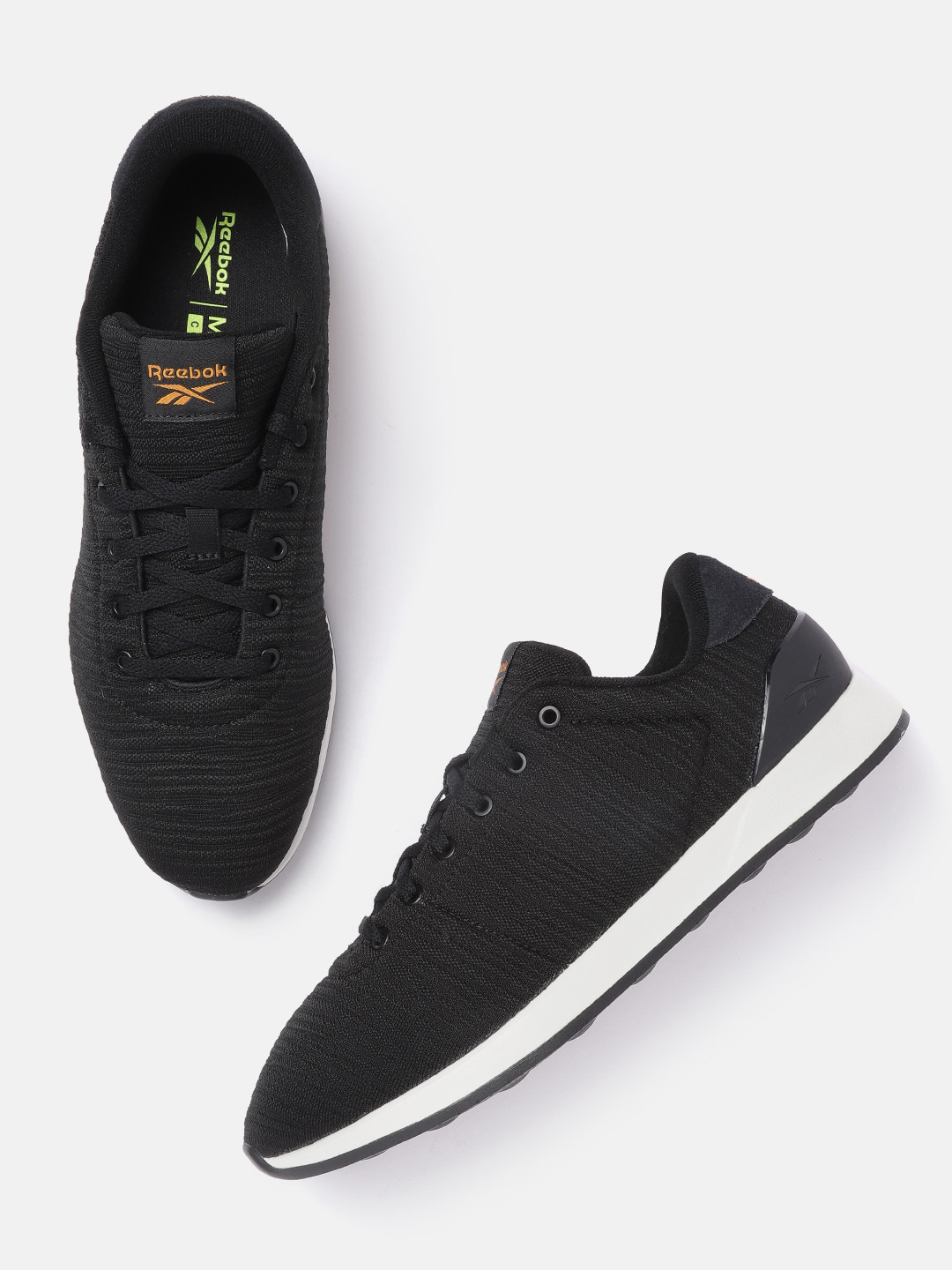 Reebok Men Black Woven Design Ever Road DMX 4.0 Walking Shoes