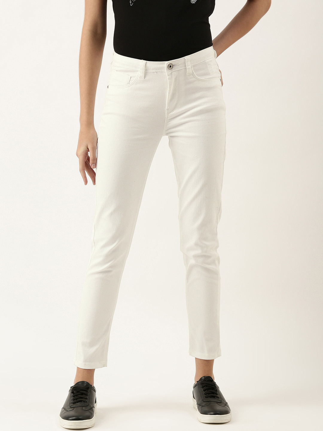 Flying Machine Women White Super Skinny Fit Stretchable Jeans