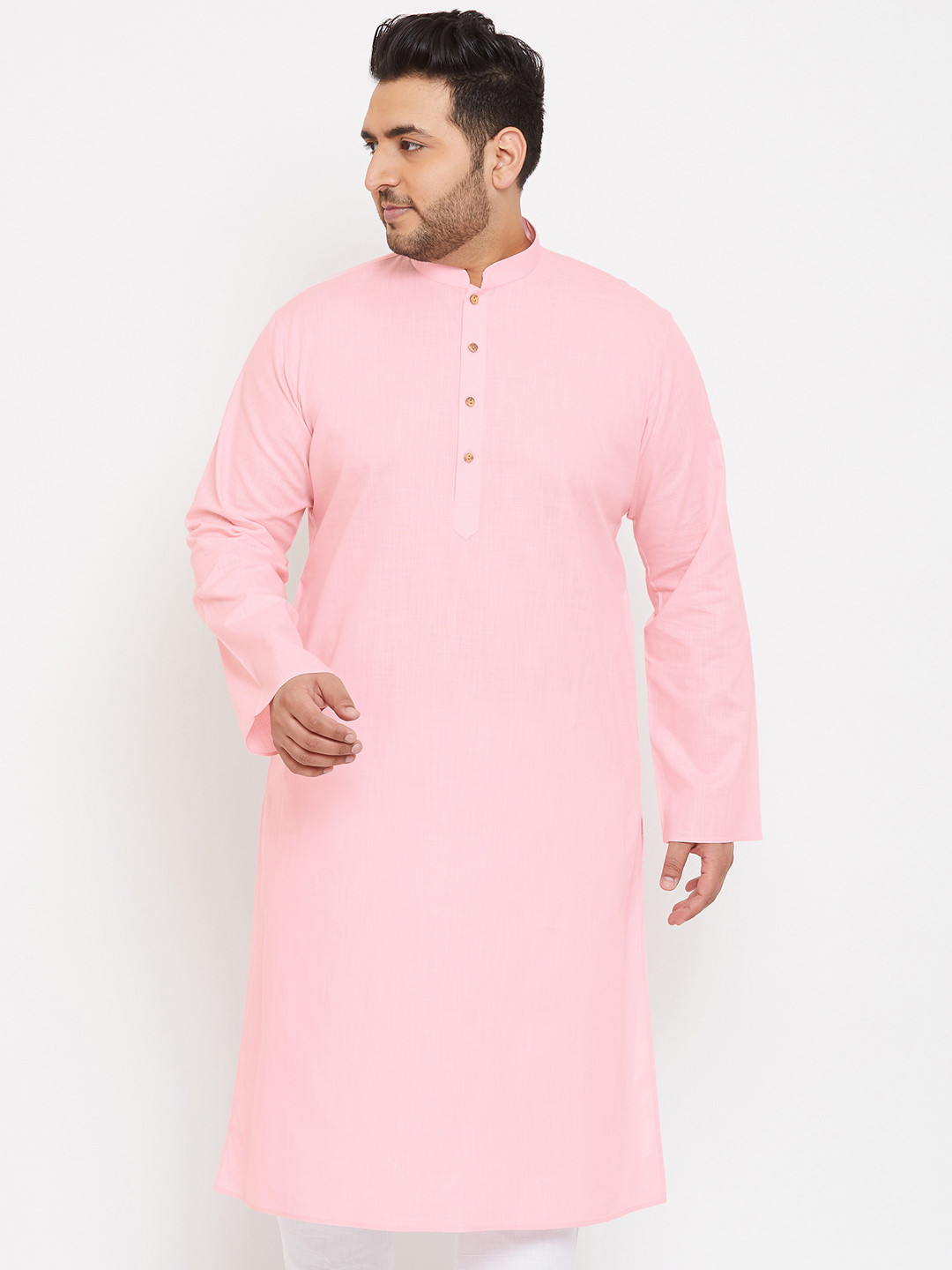 VASTRAMAY Men Pink Kurta