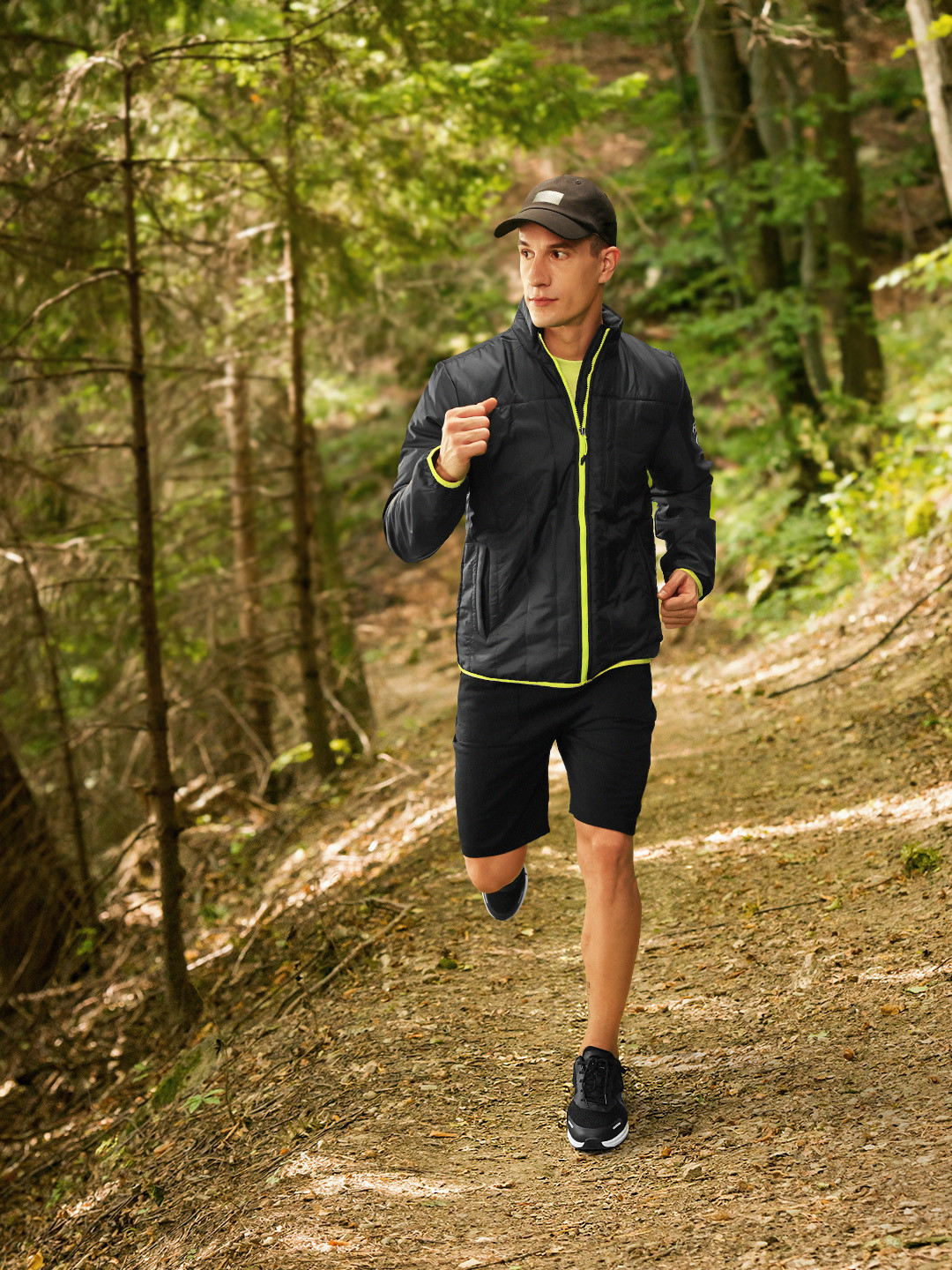 Reebok Men Black Solid Core Light Padded Jacket