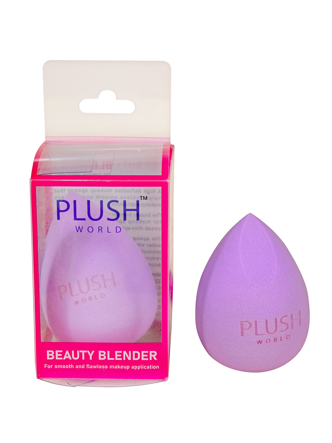 Plush World Purple Double Cut Shape Beauty Blender Makeup Sponge