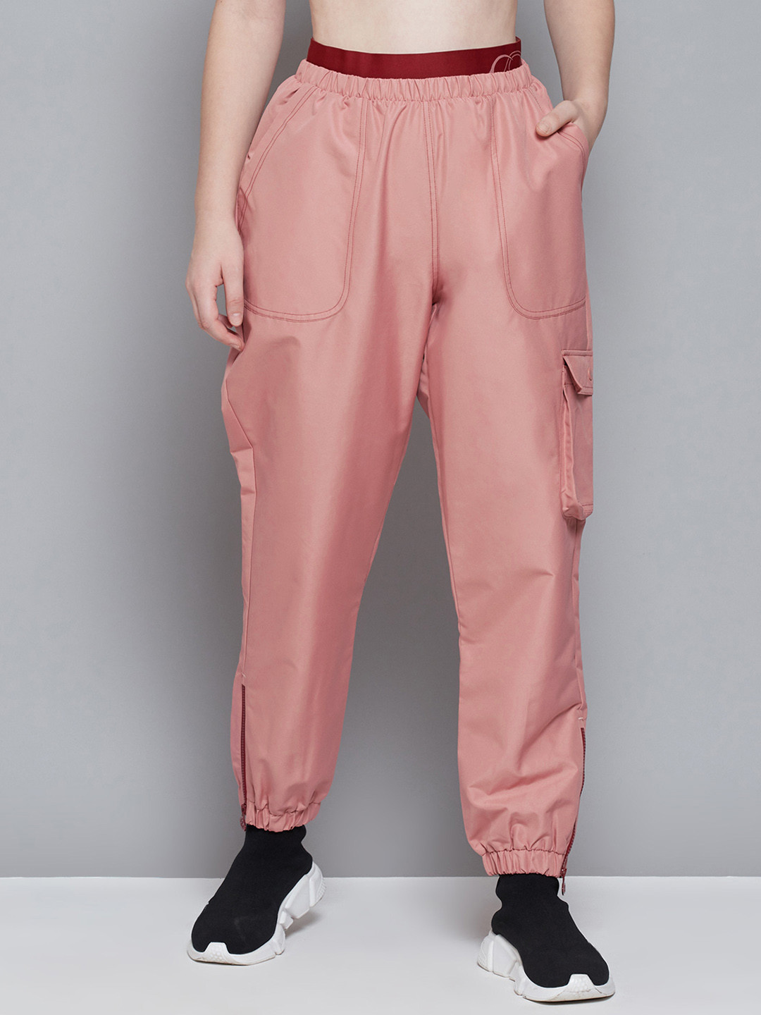 Reebok Classic Women Pink Solid Cardi Joggers