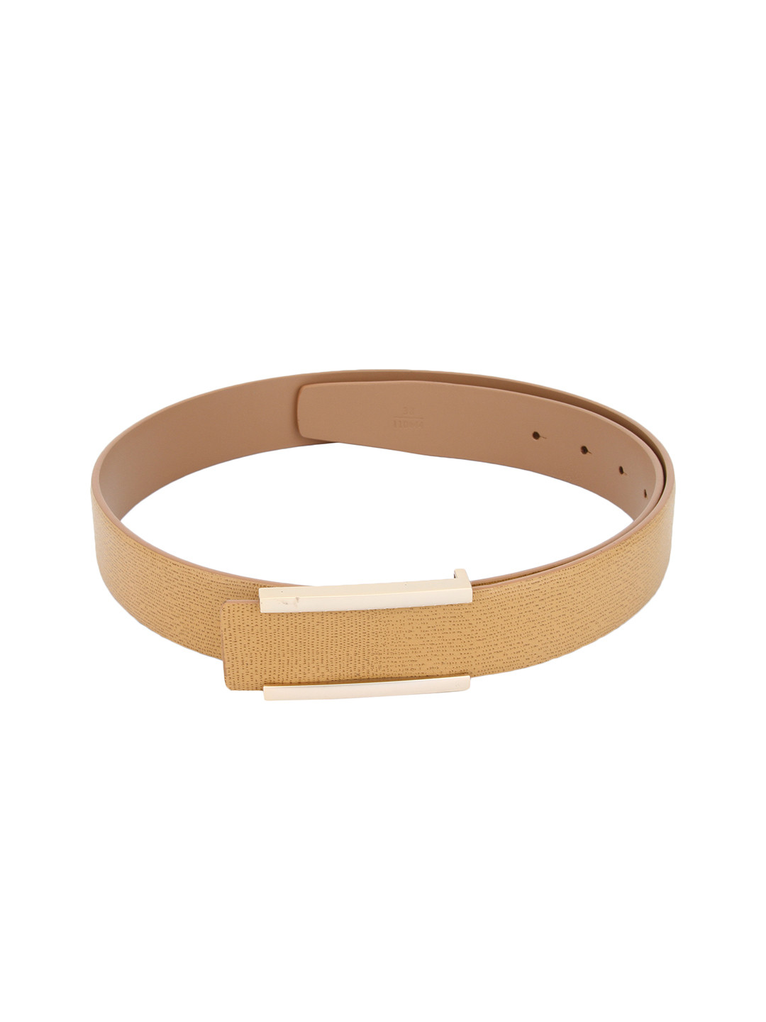 Alvaro Castagnino Men Beige Genuine Leather Belt