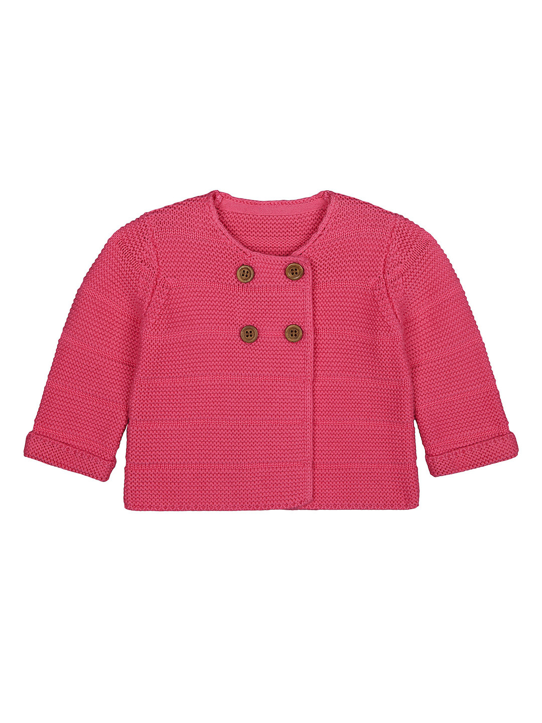 mothercare Infant Girls Pink Solid Pure Cotton Cardigan