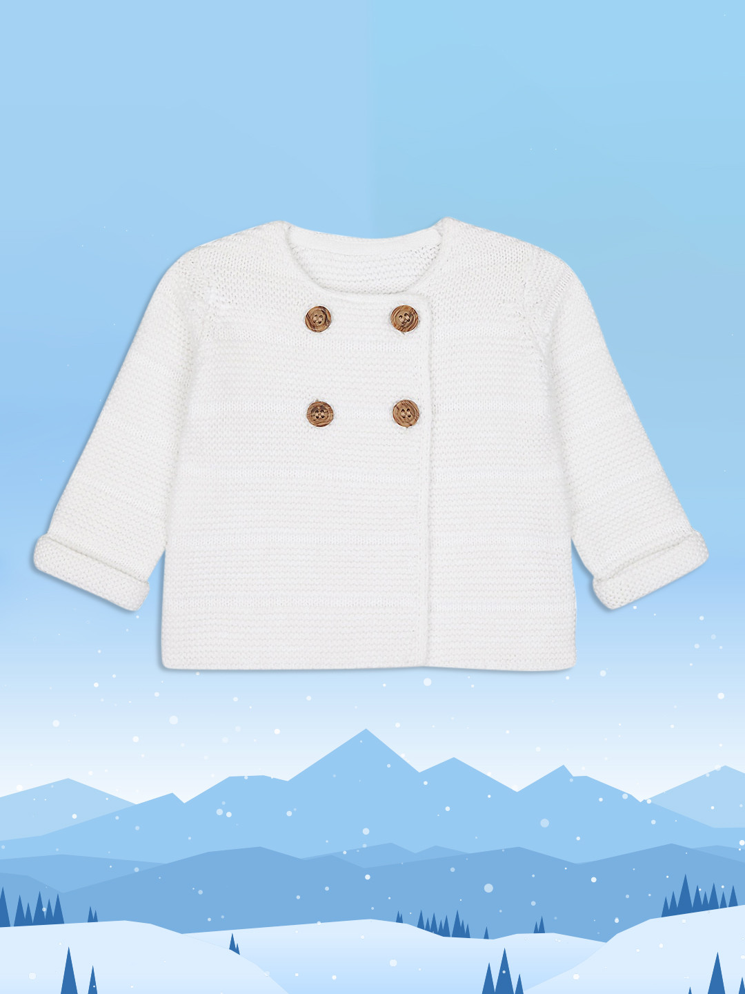 mothercare Infant Kids White Pure Cotton Cardigan
