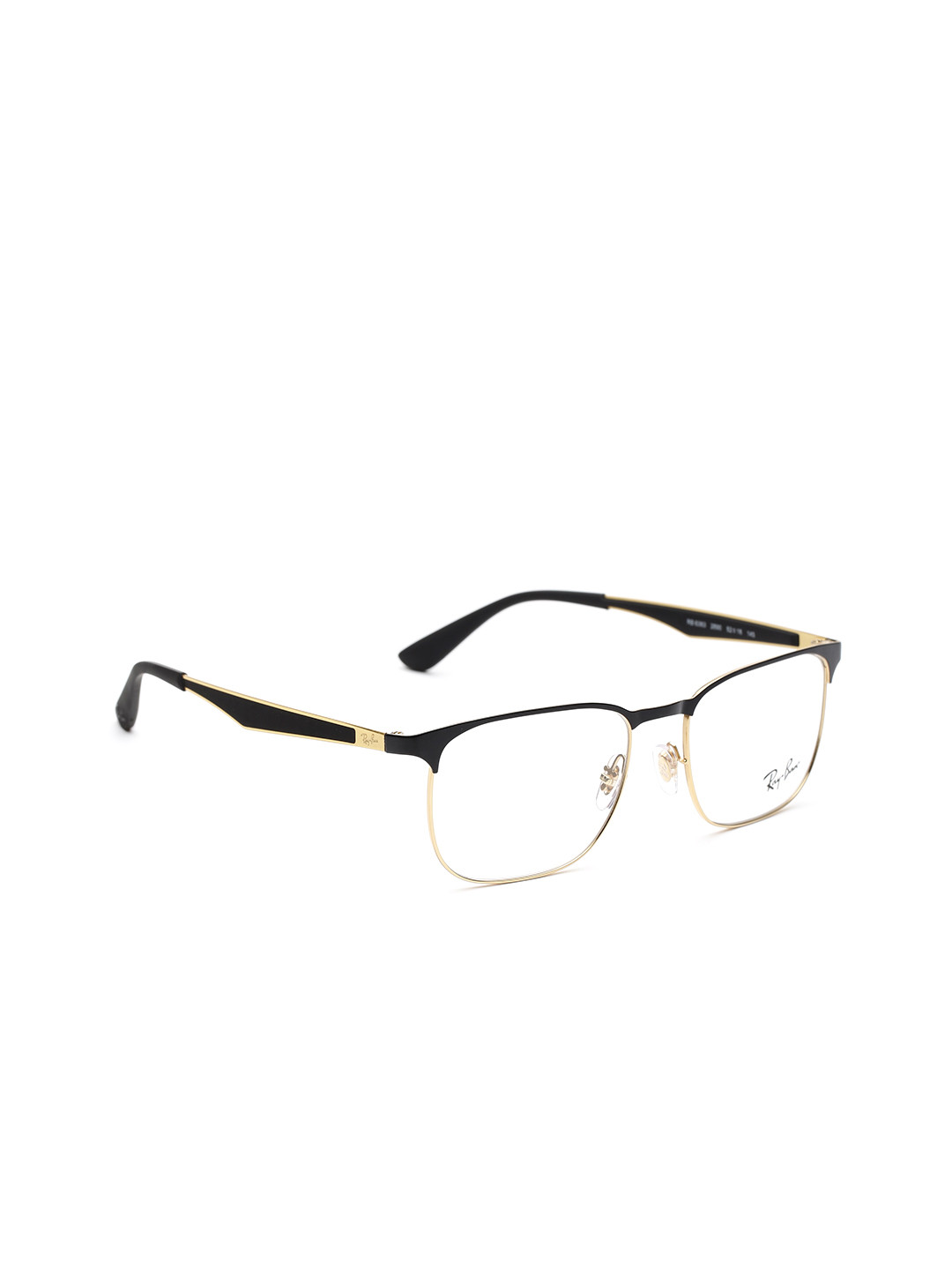 Ray-Ban Unisex Black & Gold-Toned Rectangular Frames 0RX6363289052