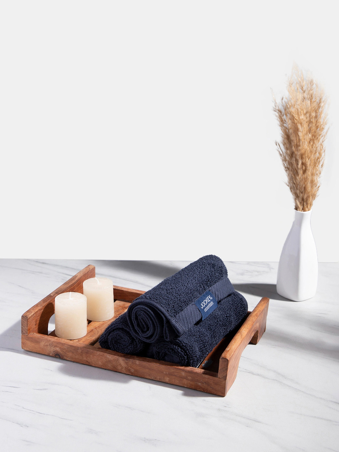 Jockey Pack of 3 Cotton Terry Ultrasoft and Durable Solid Face Towel-T301