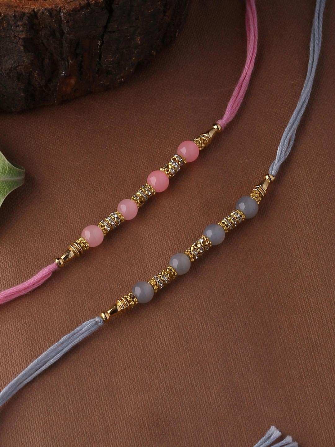 Studio Voylla Set of 2 Sterling Rakhi with Roli Chaawal Pack