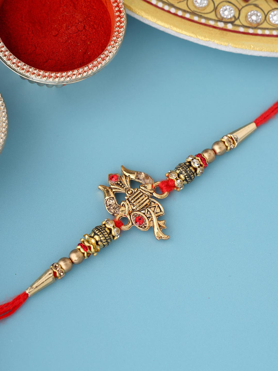 Voylla Designer Ganesha Rakhi with Roli Chaawal Pack