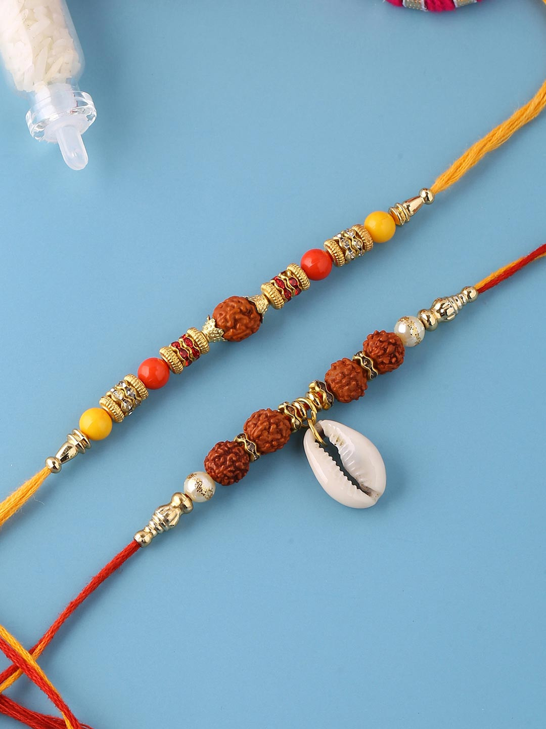 Voylla Red Set Of Two Spirtiual Rakhi